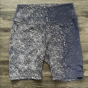 Zyia Metallic Speckled Biker Shorts
